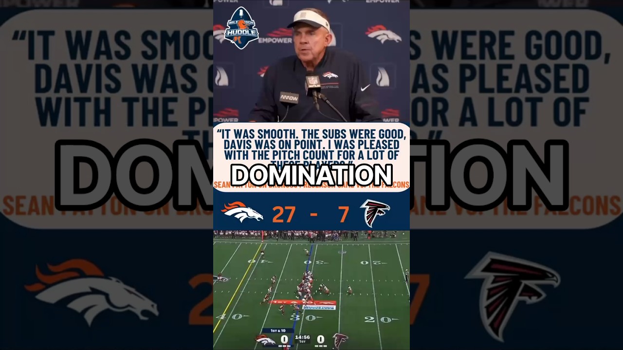 Sean Payton was pleased with the #Broncos performance in Atlanta