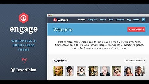 Engage   WordPress, BuddyPress, bbPress Theme