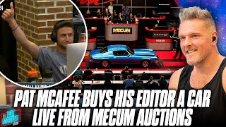 Pat McAfee Buys His Editor A Car LIVE on Air From Mecum Auto Auctions