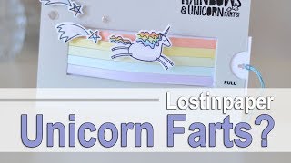 Unicorn Farts?  Rainbow Slider Interactive Card Ellen Hutson!
