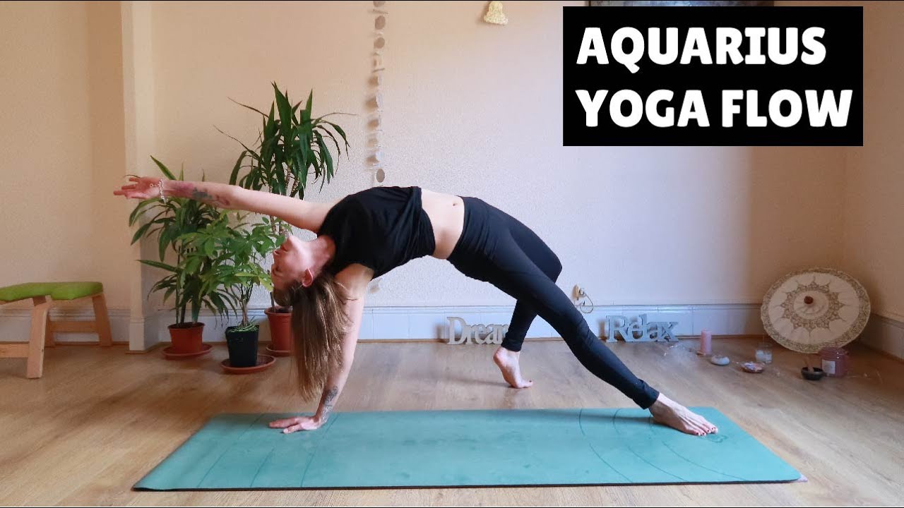 STAR SIGN YOGA // AQUARIUS // Zodiac Yoga // Vinyasa Yoga Flow - YouTube