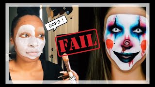 i tried to follow a halloween makeup tutorial...and this happened.