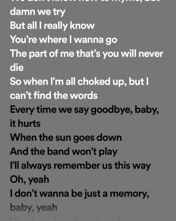 Always Remember Us This Way - lyrics #music
