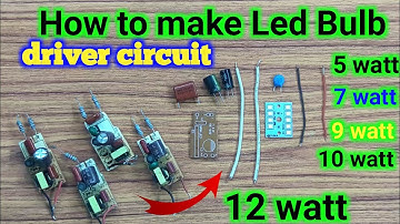 💡How to make Led Bulb Circuit | Home made led driver circuit | 9w led bulb circuit banayen