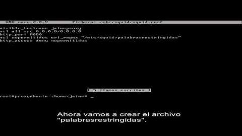 Videotutorial linux instalacion Servidor Proxy