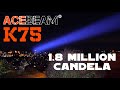 ACEBEAM K75 review - Longest LED beam of 2019!!!! 2500m!!!