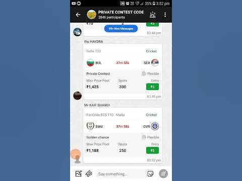 DREAM11 PRIVATE CONTEST CODE - YouTube