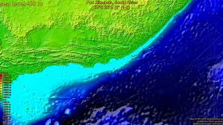 Port Elizabeth, South Africa, sea level rise -135 - 65 m