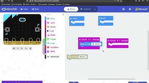 KS3 Computer Science - Microbit - Task 1