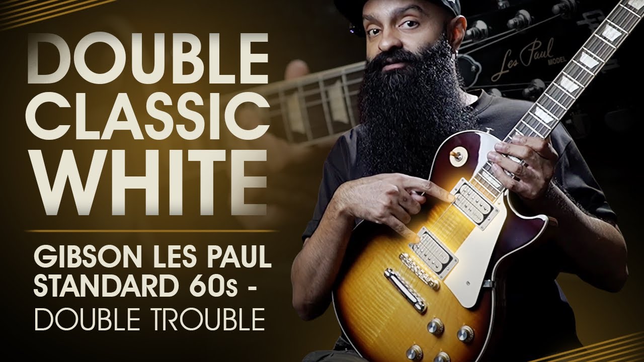 DOUBLE CLASSIC WHITE! Gibson Les Paul Standard 60s Double Trouble Guitar Demo
