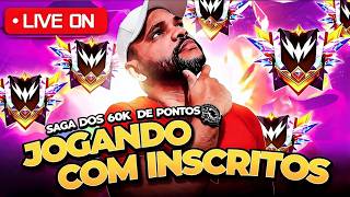 🟢FREE FIRE AO VIVO🟢 O ÚNICO COM 153.000 ABATES NA RANQUEADA 😱 JOGANDO COM INSCRITOS 🟢 SALA PREMIADA🔥