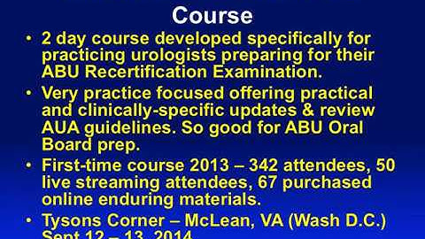 What Can AUA Offer YOU In Urological Education?