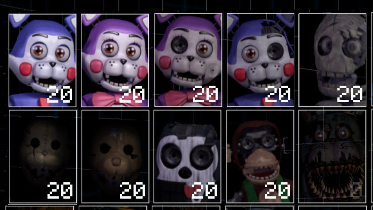 Ultimate Custom Night - Ultimate Custom Night - Animatronics Five Nights at  Candy's 2 (Mod) 