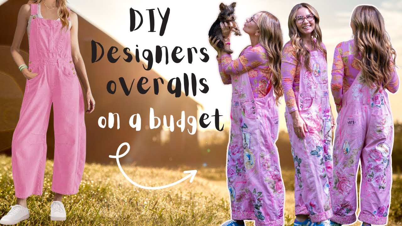 DIY Designer Inspired Overalls | Distressing Thrifted Overalls into Luxe Boho Fashion