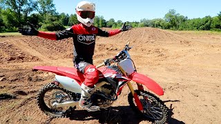 First Ride on INSANE BACKYARD MX Track BAD NEWS