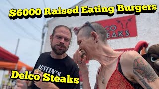 $6000 Raised eating Burgers | ManVFood | Austin's Army Delco Molly Schuyler