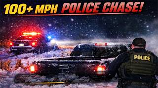 100+ MPH Police Chase Ends in Snowy Cornfield