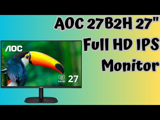 AOC 27B2H 27 Full HD IPS Monitor, 3-Sided Frameless & Ultra Slim Design,  HDMI and VGA inputs, Lowblue Mode, VESA compatible,Black