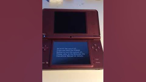 Nintendo DSi error when turning on camera