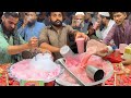 Refreshing Strawberry Milkshake 🍓 Roadside Crushed Ice Strawberry Juice | Street Food Processing