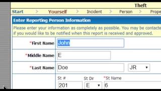 Citizen's Online Reporting Program Tutorial