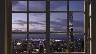 Relax/Focus in Downtown New York City to the Sound of the City [4K] - Fake Window for Projector/TV