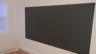 Christie LW400, 720p $109 projector & fiberglass painted with ADV ALR  38 black widow screen paint