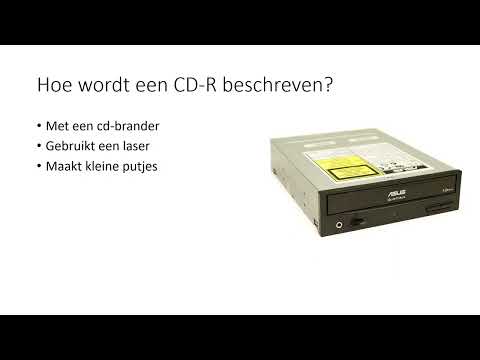 Hoe werkt het optisch geheugen CD-R, CD-RW