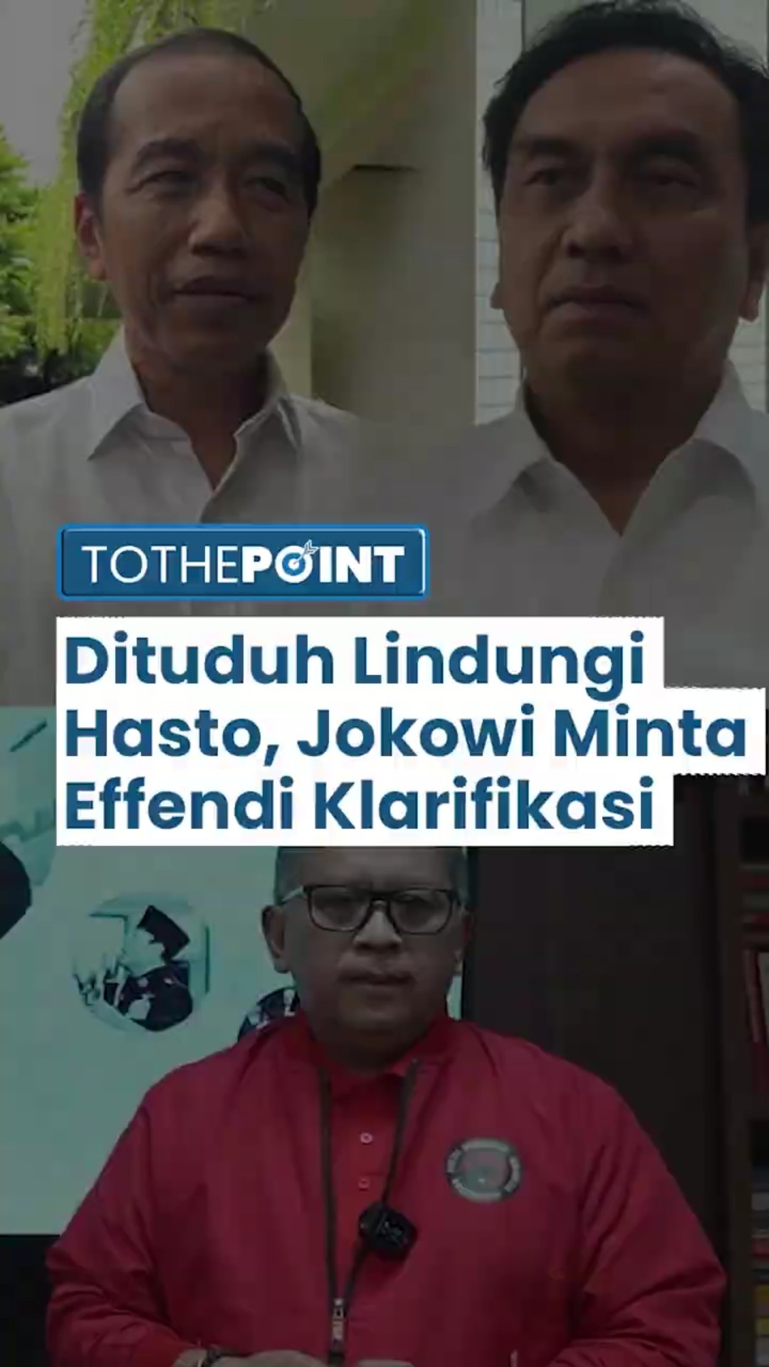 Disebut Lindungi Hasto dari KPK, Jokowi Minta Effendi Simbolon Klarifikasi: Melindungi Seperti Apa?