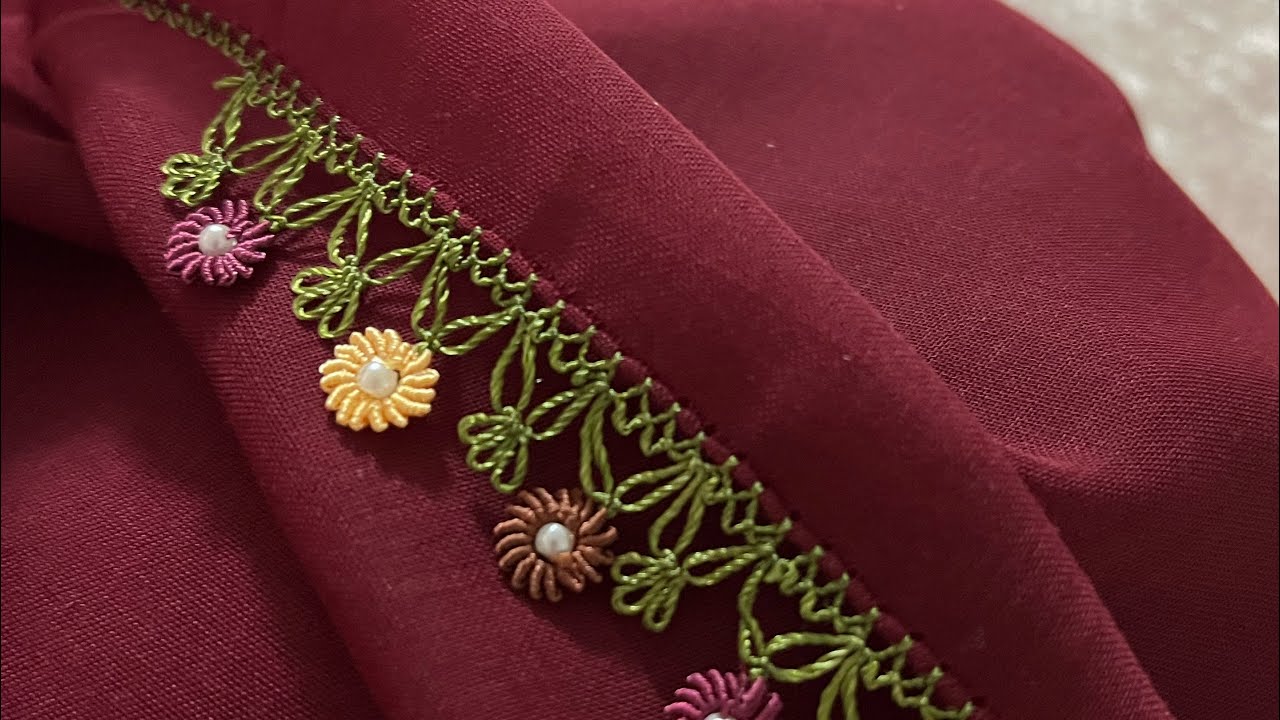 Boncuklu düğüm oyası (170.)model 🧵🪡