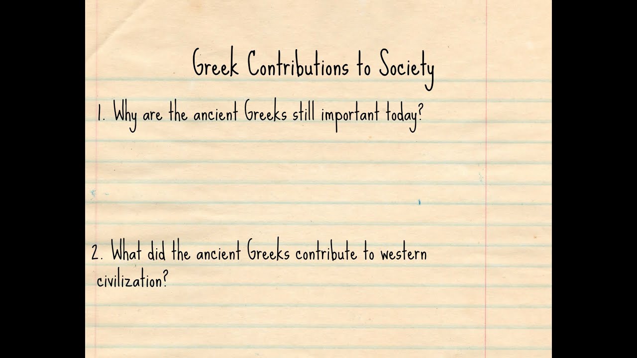 Greek contributions to western civilization essay