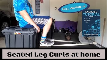 Home Gym Version of Seated Hamstring Curls (with a Band)