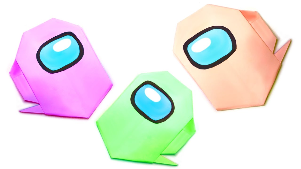 How to Make an Origami Paper Among Us Ghost | origami | easy | step by step | SG Art Room