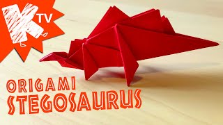 Origami dinosaure - Stegosaurus FACILE