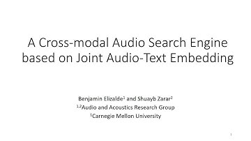 A Cross-modal Audio Search Engine based on Joint Audio-Text Embeddings