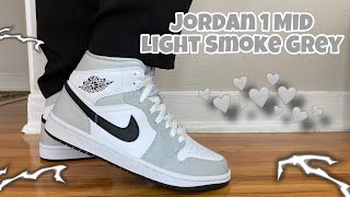 Jordan 1 Mid Light Smoke Grey Review & On Feet!