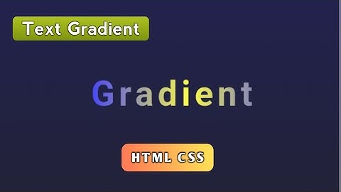 Html css gradient text
