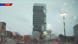 Implosion of 420 Main building