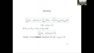 International Zoom Inverse Problems Seminar, Sept 22, 2022, Gunther Uhlmann (UW)