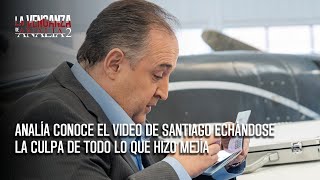 Analía sees the video of Santiago blaming himself for what Mejía did | Analía's Revenge 2