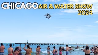 Chicago Air and Water Show 2024 Features Lakefront Trail & Beaches | 4K Video