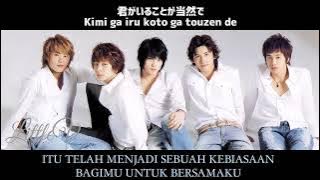 どうして... 君を好きになってしまったんだろう? Doushite kimi wo suki ni natte shimattandarou?–DBSK (Lirik terjemahan ID)