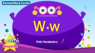 kids vocabulary compilation words starting with w w word cards review
