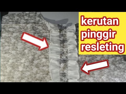 Menjahit Resleting Sembunyi - Menyiapkan Resleting