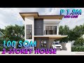 BEST LOW COST 2-STOREY PINOY HOUSE FOR 2022 (100 SQM) | ALG DESIGNS #40