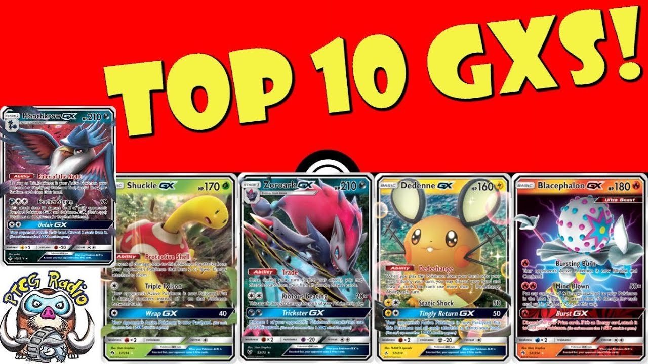 Top 10 Pokemon GX Cards! - YouTube