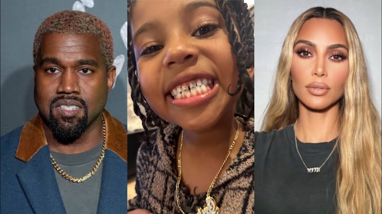 Kim Kardashian's Son Saint West Wore Louis Vuitton Tooth Gems to Pharrell's  Debut Show