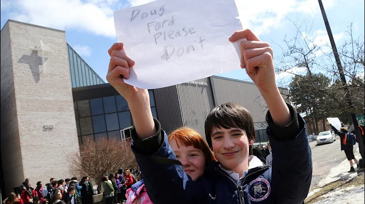 Students at St. Patrick's High School walk out to protest proposed education changes