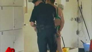 Raw Video: Man in Women's Bathing Suit Arrested