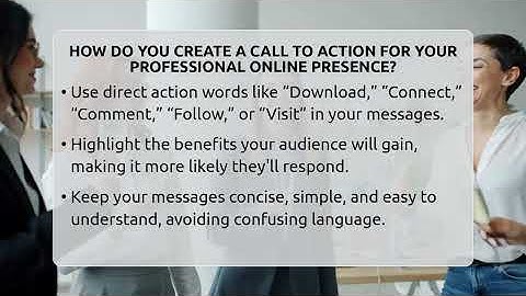 How Do You Create A Call To Action For Your Professional Online Presence? - Everyday-Networking